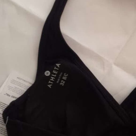 ATHLETA Black Tara Halter Tankini Top NWT - Picture 5 of 6